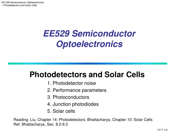 ee529 semiconductor optoelectronics