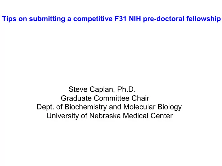 steve caplan ph d graduate committee chair dept of