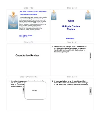 Cells  used for any commercial purpose without the written  permission of the owners. NJCTL