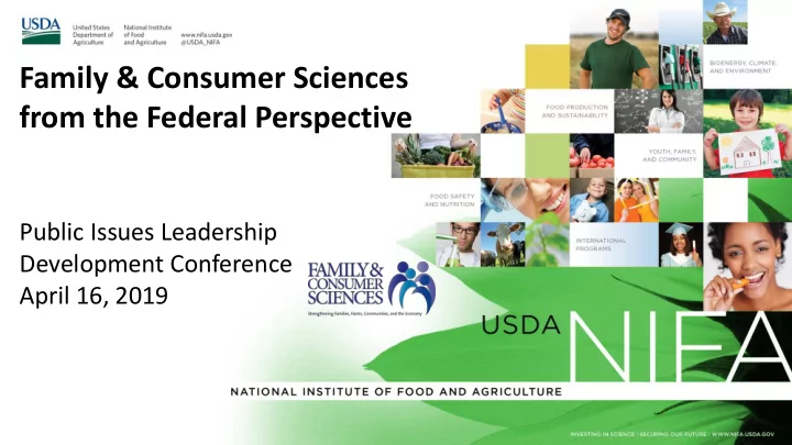from the federal perspective