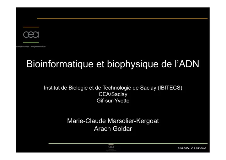 gdr adn 2 4 mai 2012 replication in eukaryotic genomes