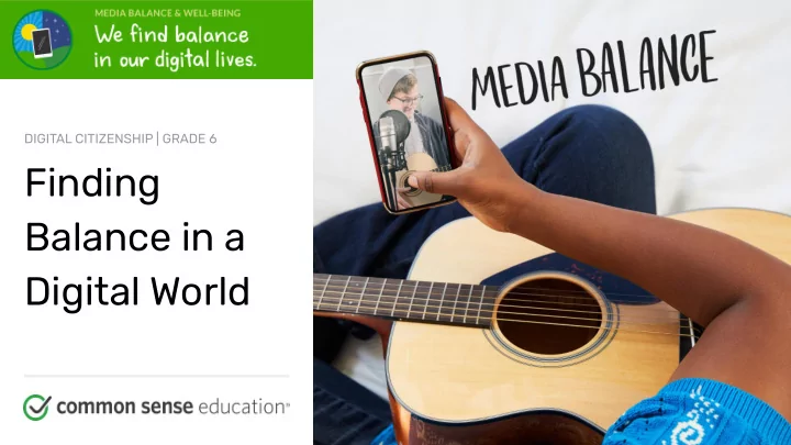 finding balance in a digital world