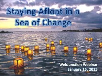 Welcome &amp; thanks for joining us today!  You  our ho  host:  Debra Westwood Library Cluster