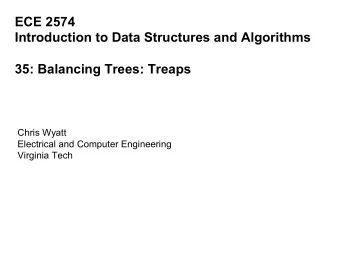 Chris Wyatt  Electrical and Computer Engineering  Virginia Tech  Today we will see a way to