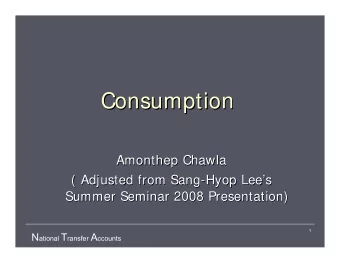 Consumption  Consumption  Amonthep Chawla  Amonthep Chawla  ( Adjusted from Sang-  -Hyop Lee  Hyop