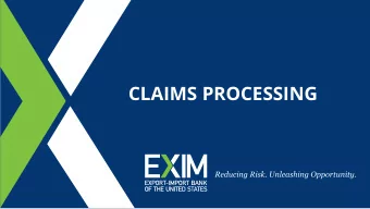 CLAIMS PROCESSING  Main Title of Presentation  Sub-heading  Name of Presenter  Title of Presenter