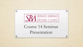 Course 14 Seminar  Presentation  Dona Leonardi DipSBA(Dist)  Diploma Part 1  Botanical