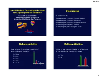Disclosures  for All paroxysmal AF Ablation?   E Gerstenfeld MD  Edward P Gerstenfeld MD