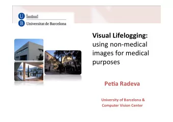 purposes      Pe$a  Radeva      University  of  Barcelona  &amp;