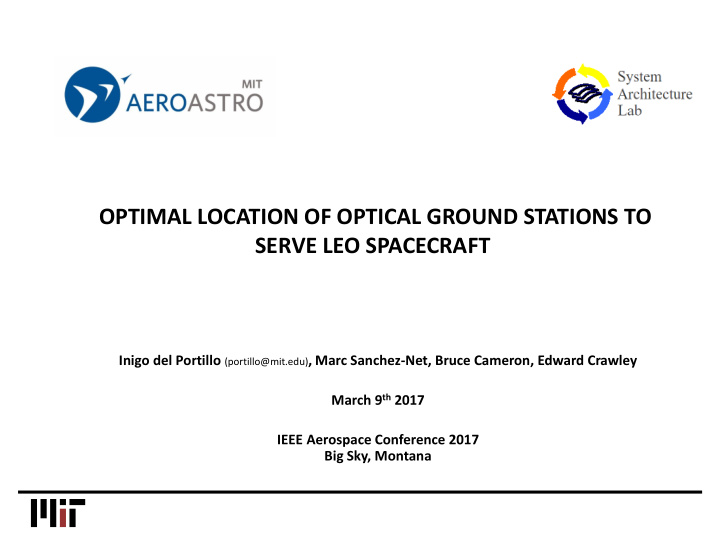 optimal location of optical ground stations to serve leo