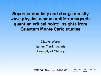Superconductivity and charge density  wave physics near an antiferromagnetic  quantum critical