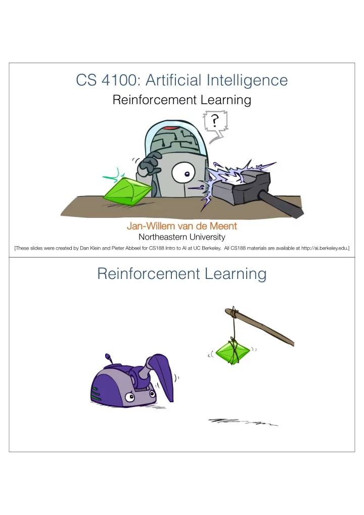 cs 4100 artificial intelligence