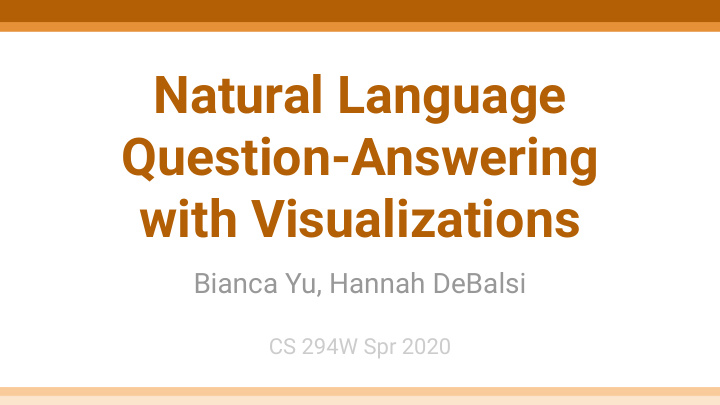 natural language question answering with visualizations