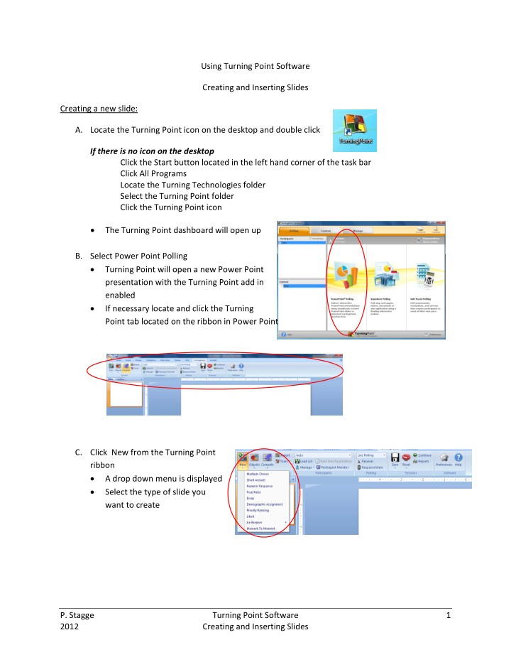 using turning point software creating and inserting