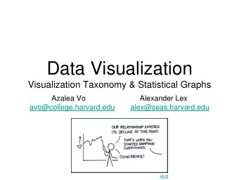 Data Visualization  Visualization Taxonomy &amp; Statistical Graphs  Azalea Vo  Alexander Lex
