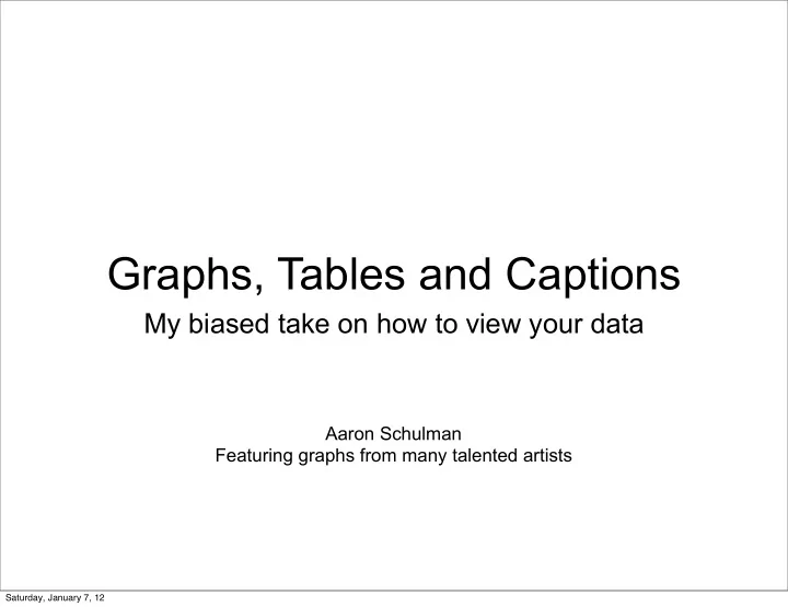 graphs tables and captions