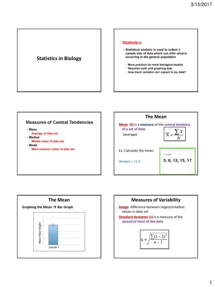 statistics in biology