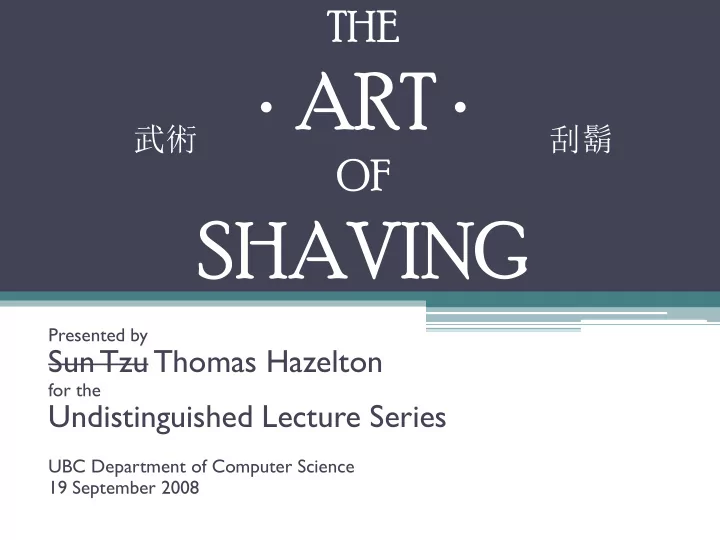 shaving