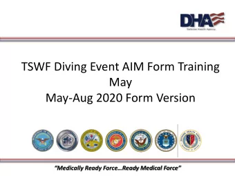 TSWF Diving Event AIM Form Training  May  May-Aug 2020 Form Version  Medically Ready