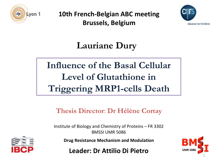lauriane dury influence of the basal cellular level of