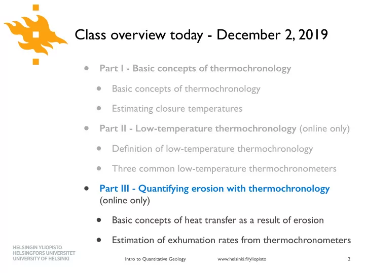 part i basic concepts of thermochronology basic concepts