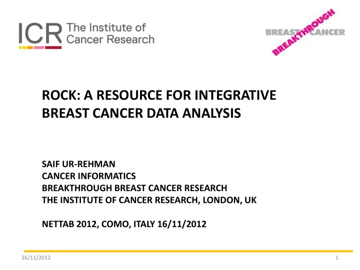 breast cancer data analysis