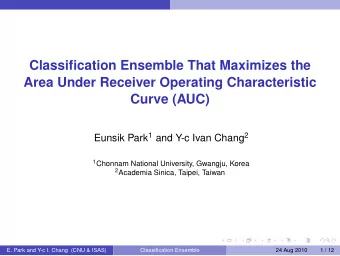 Classification Ensemble That Maximizes the  Area Under Receiver Operating Characteristic  Curve