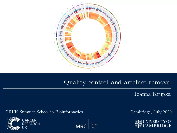 quality control and artefact removal