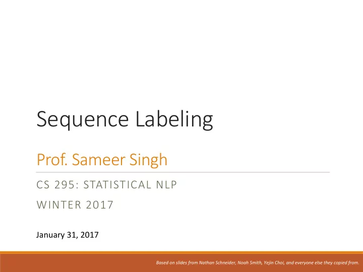 sequence labeling
