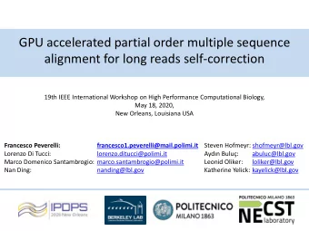 GPU accelerated partial order multiple sequence  alignment for long reads self-correction