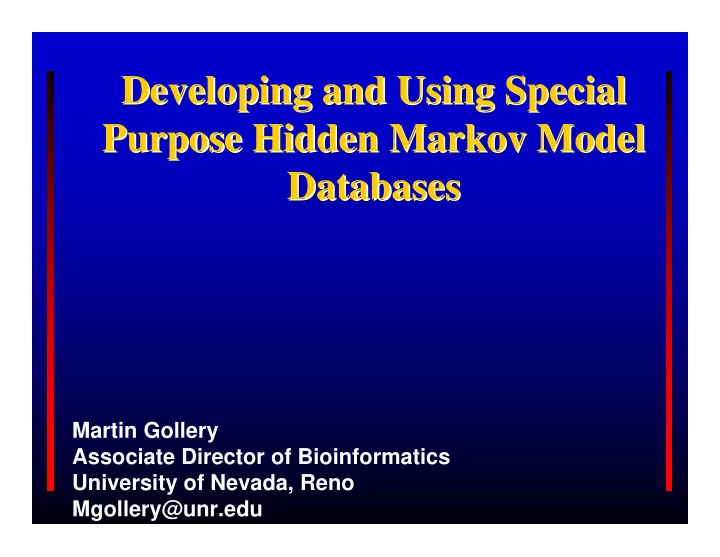 developing and using special developing and using special