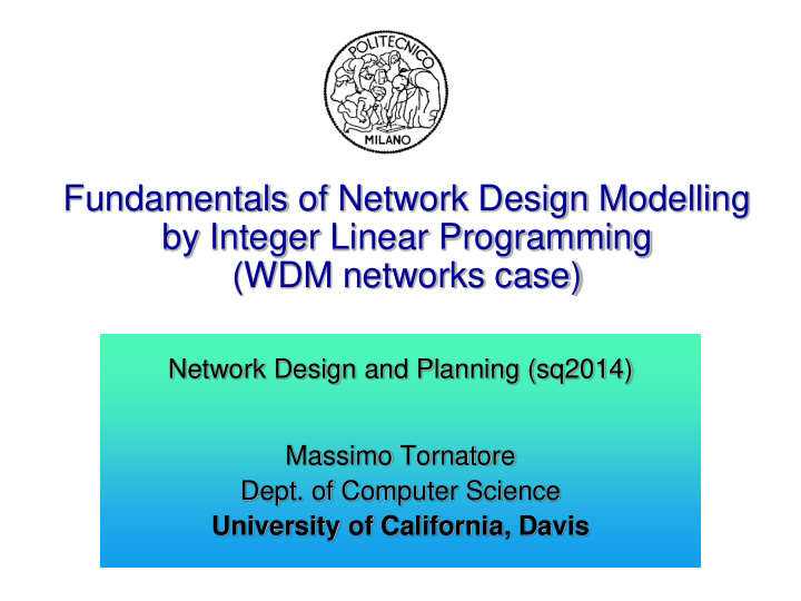 wdm networks case