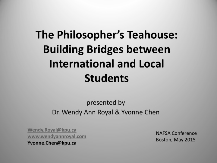 the philosopher s teahouse building bridges between