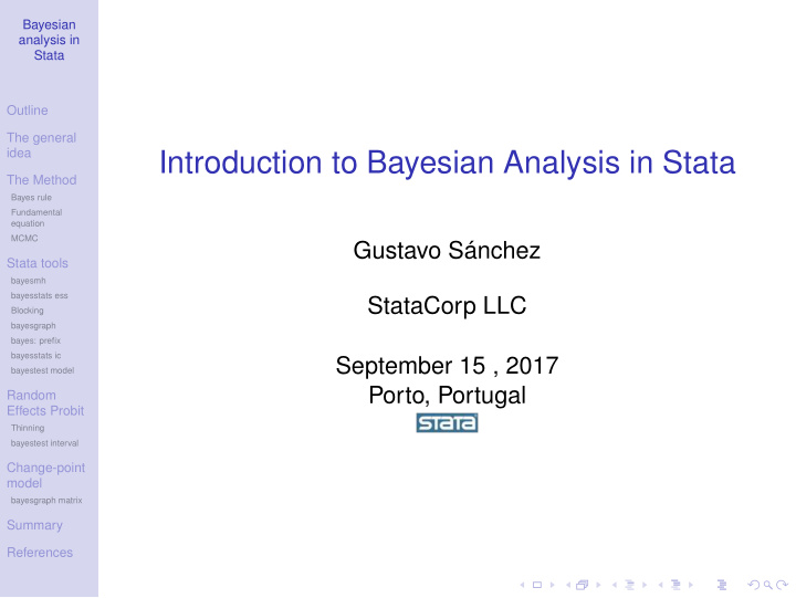 introduction to bayesian analysis in stata