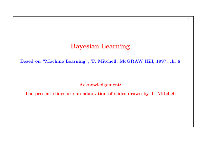 bayesian learning