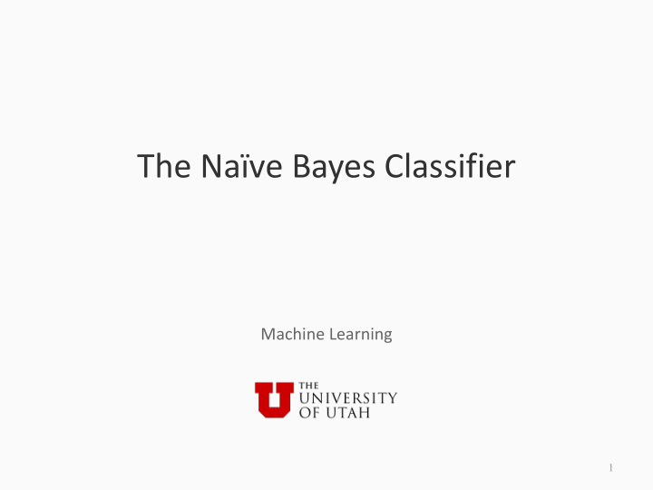 the na ve bayes classifier