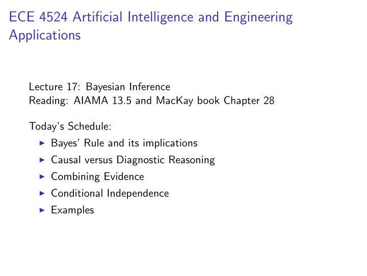 ece 4524 artificial intelligence and engineering