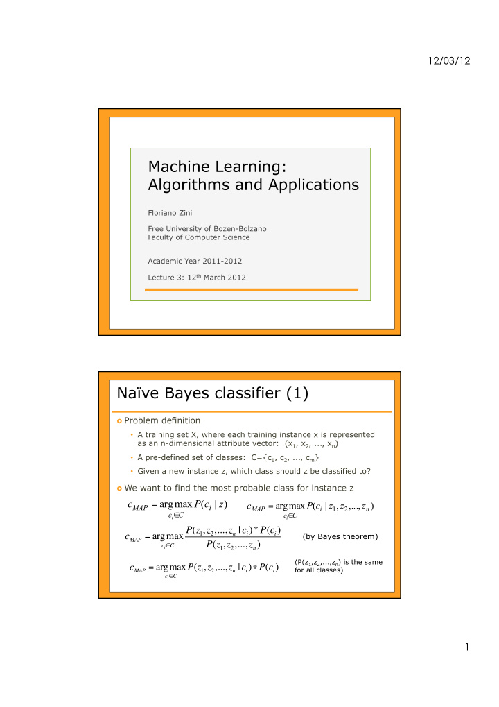 machine learning algorithms and applications