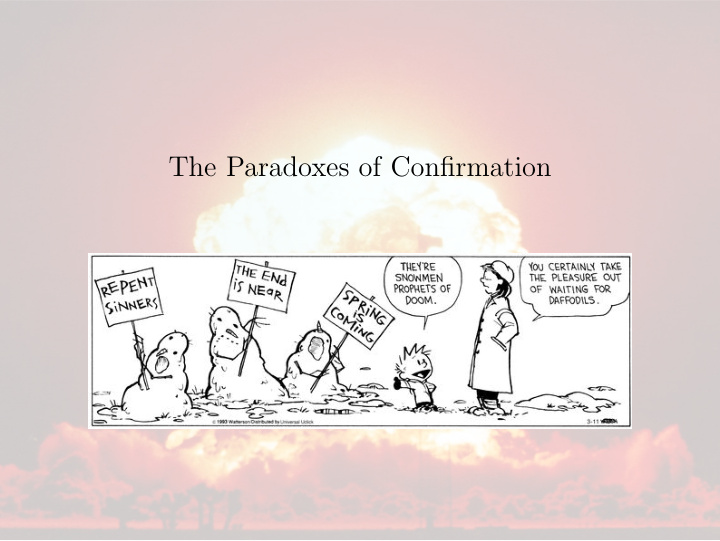 the paradoxes of confirmation suppose we give up counting