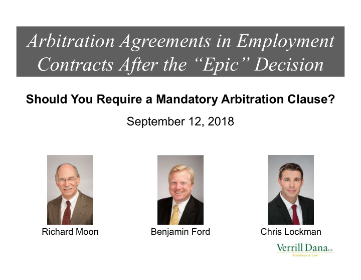 arbitration agreements in employment contracts after the