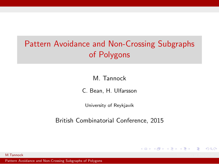 pattern avoidance and non crossing subgraphs of polygons