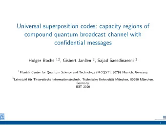 Universal superposition codes: capacity regions of  compound quantum broadcast channel with