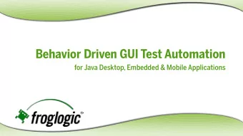 B  e  h  a  v  i  o  r  D  r  i  v  e  n  G  U  I  T  e  s  t  A  u  t  o  m  a  t  i  o  n  f  o