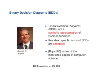 IEEE Transactions on CAD 1986  Decision Diagrams as if-else Normal Form An  if-else