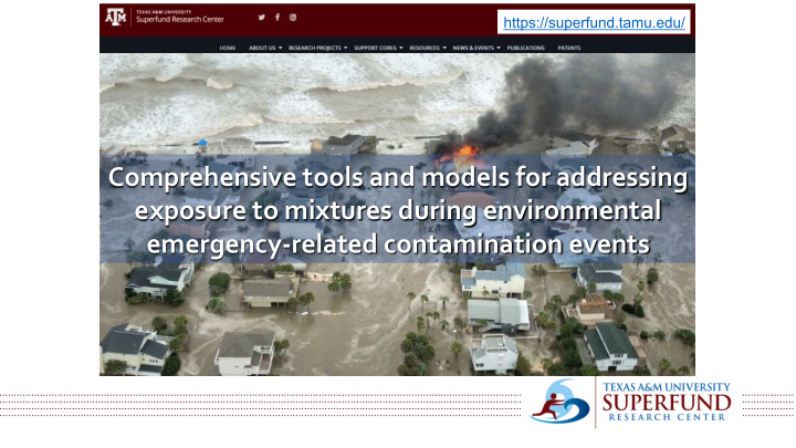 comprehensive tools and models for addressing exposure to