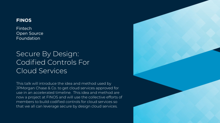 secure by design codified controls for cloud services
