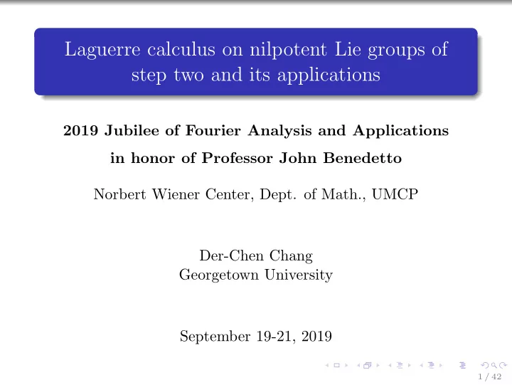 laguerre calculus on nilpotent lie groups of step two and