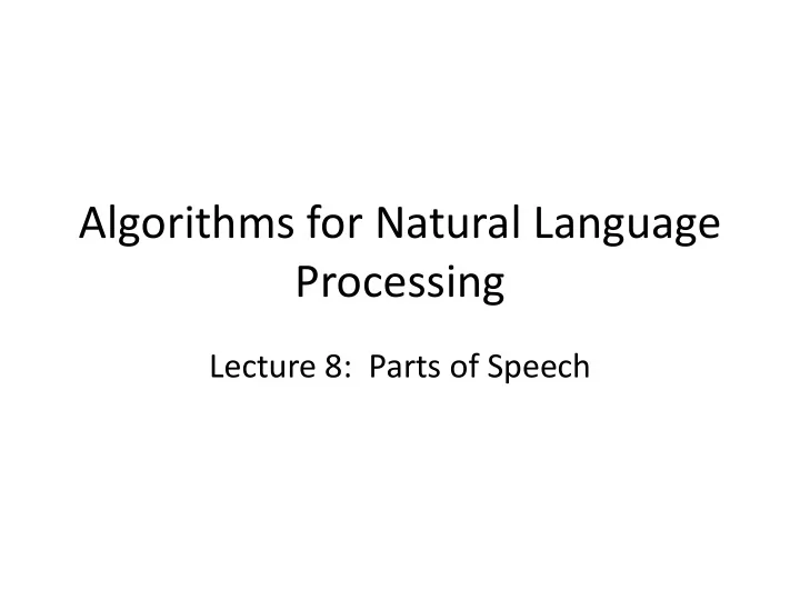 algorithms for natural language processing