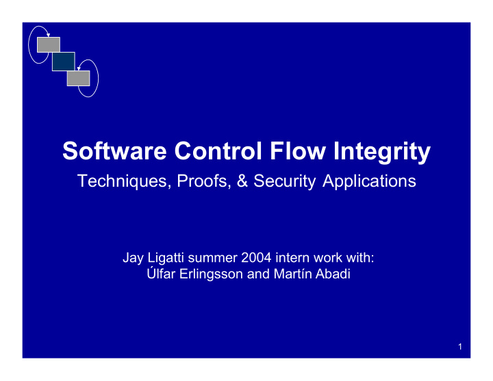 software control flow integrity