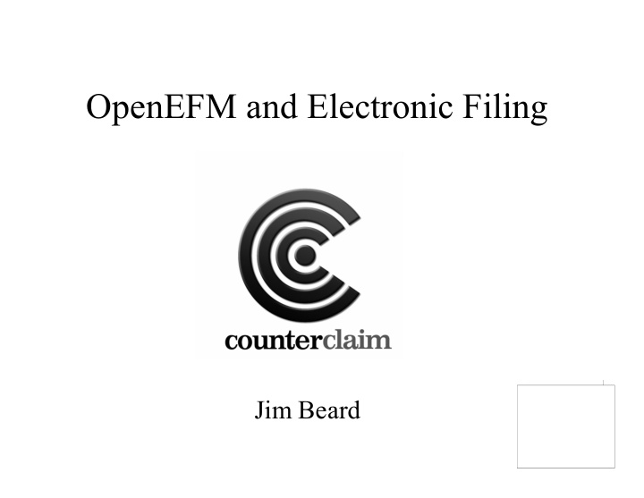 openefm and electronic filing